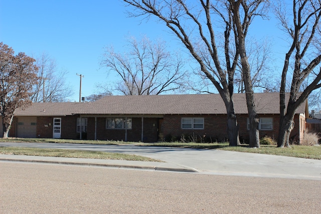 view of ranch-style home