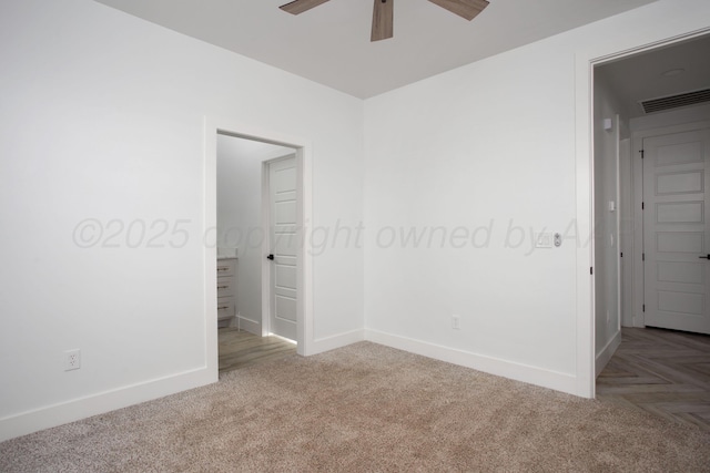 9800 Barton Springs Dr, Amarillo, TX 79119 - spare room featuring a ceiling fan, carpet floors, and baseboards