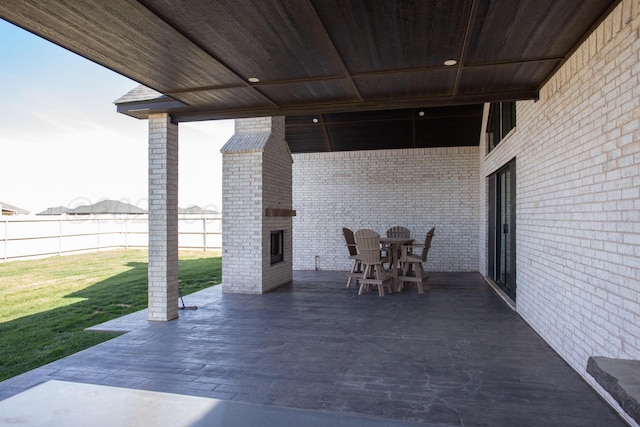 9800 Barton Springs Dr, Amarillo, TX 79119 - view of patio / terrace featuring outdoor dining space