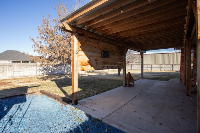 view of patio / terrace with a fenced backyard