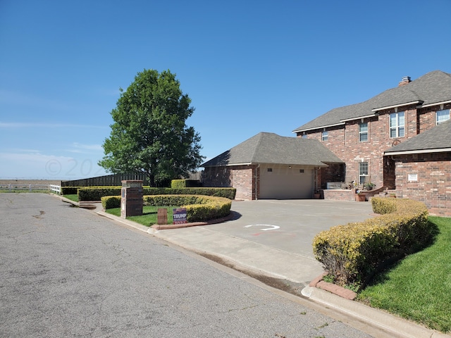 view of front facade with a garage