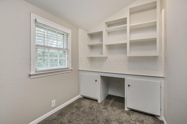 2421 Duncan St, Pampa, TX 79065 - unfurnished office featuring vaulted ceiling, carpet, and baseboards