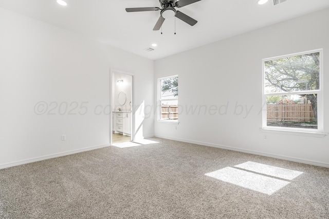 307 S Tennessee St, Amarillo, TX 79106 - unfurnished bedroom featuring light colored carpet, recessed lighting, baseboards, and visible vents
