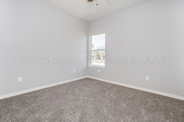 307 S Tennessee St, Amarillo, TX 79106 - empty room featuring baseboards, carpet, and ceiling fan