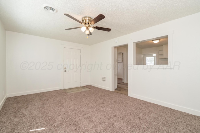 4106 S Jackson St, Amarillo, TX 79110 - carpeted spare room with ceiling fan and a textured ceiling