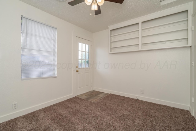 4106 S Jackson St, Amarillo, TX 79110 - carpeted spare room featuring a textured ceiling and a ceiling fan