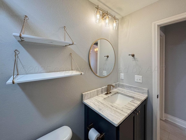 6501 Glenwood Dr, Amarillo, TX 79119 - half bath featuring toilet and vanity