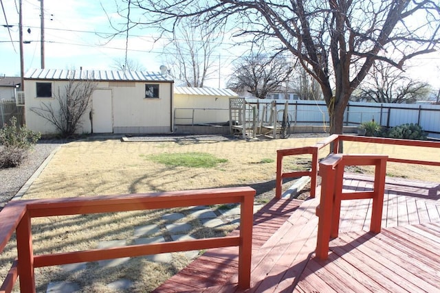 wooden deck with fence