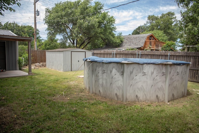 503 Maple Ave, Panhandle, TX 79068 - fenced backyard featuring a shed