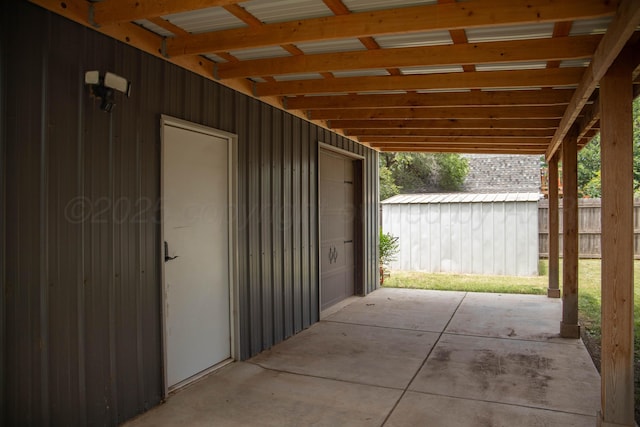 503 Maple Ave, Panhandle, TX 79068 - view of patio / terrace with an outbuilding