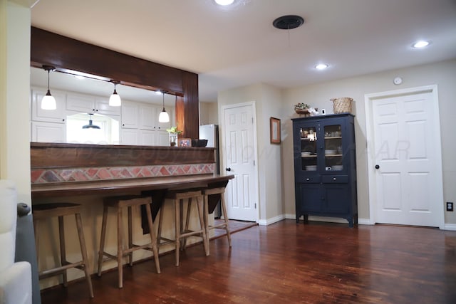 3603 S Lamar St, Amarillo, TX 79109 - kitchen with dark wood-type flooring and recessed lighting