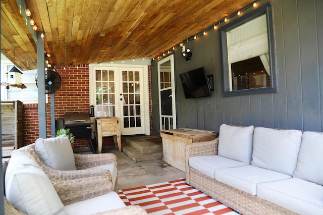 3603 S Lamar St, Amarillo, TX 79109 - view of patio / terrace with french doors and an outdoor hangout area