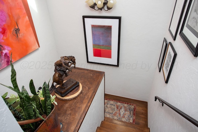 907 Broadmoor St, Amarillo, TX 79106 - stairway with wood finished floors and baseboards
