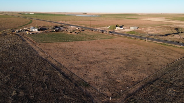 aerial view featuring a rural view