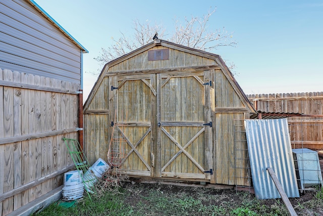 view of outdoor structure