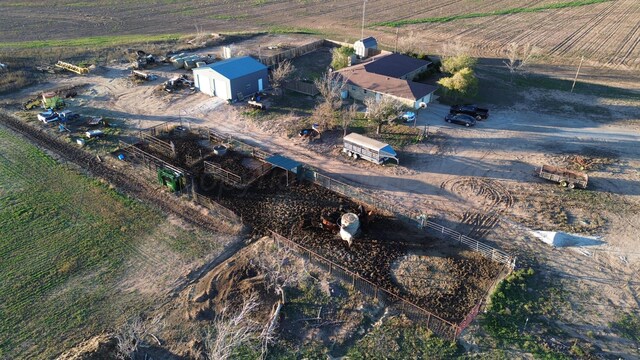 bird's eye view with a rural view