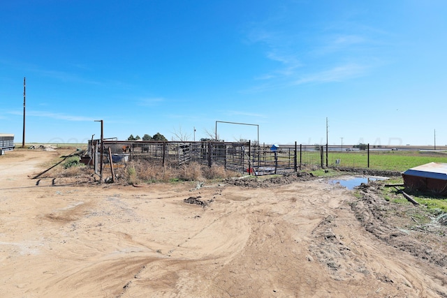 exterior space featuring a rural view