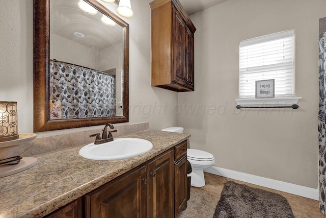 7401 Sinclair St, Amarillo, TX 79119 - bathroom featuring vanity, tile patterned floors, and a shower with shower curtain