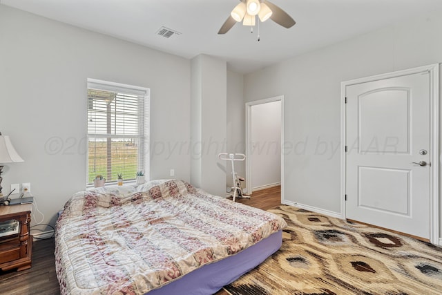 4687 E Fm 1151, Amarillo, TX 79118 - bedroom with wood finished floors and a ceiling fan