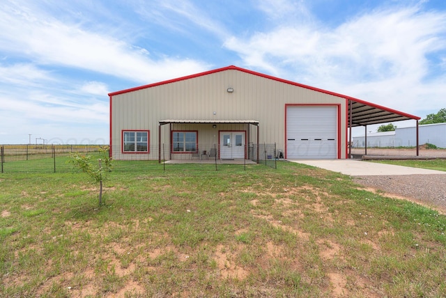 4687 E Fm 1151, Amarillo, TX 79118 - view of outbuilding featuring driveway and french doors