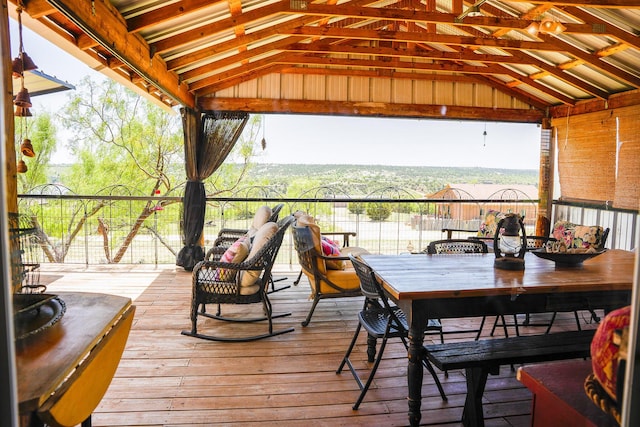 deck with a gazebo