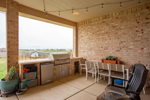 9191 E Strawberry Fields Dr, Canyon, TX 79119 - view of patio / terrace featuring a sink