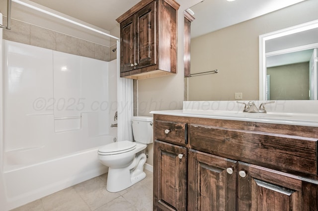 7110 Bennett St, Amarillo, TX 79119 - full bath featuring vanity, tub / shower combination, and tile patterned floors