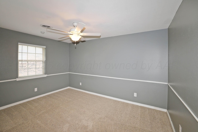 5507 Harvard St, Amarillo, TX 79109 - empty room with carpet floors, ceiling fan, and baseboards