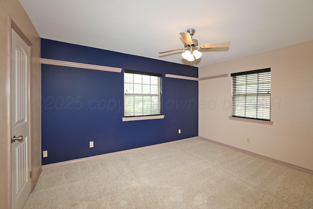 5507 Harvard St, Amarillo, TX 79109 - spare room with a ceiling fan, carpet flooring, and baseboards
