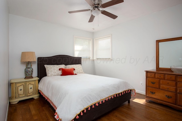 3412 Lenwood Dr, Amarillo, TX 79109 - bedroom featuring wood finished floors and ceiling fan