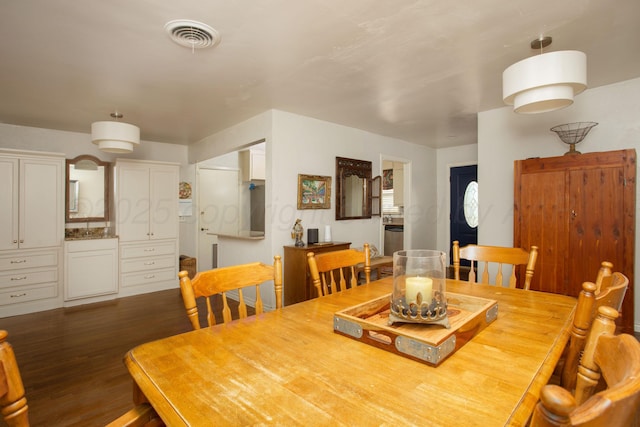 3412 Lenwood Dr, Amarillo, TX 79109 - dining room with dark wood-type flooring