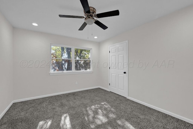 4204 Roxton Dr, Amarillo, TX 79109 - carpeted spare room featuring a ceiling fan and recessed lighting
