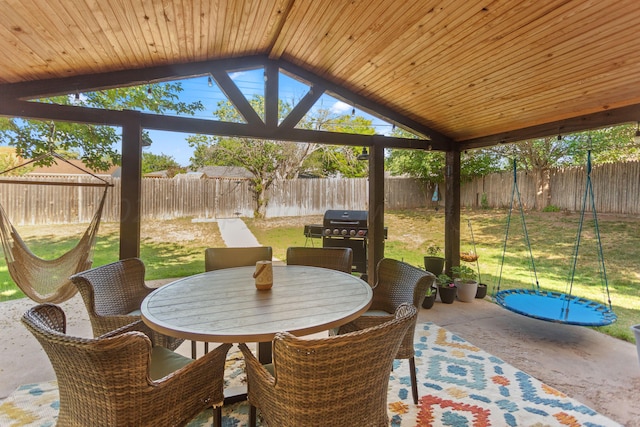 view of patio featuring area for grilling