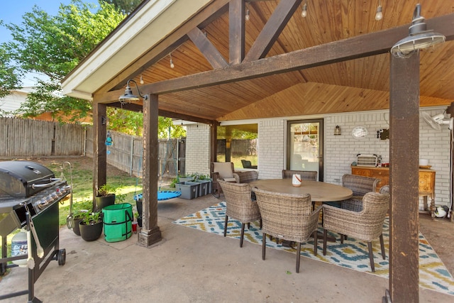 view of patio / terrace with grilling area