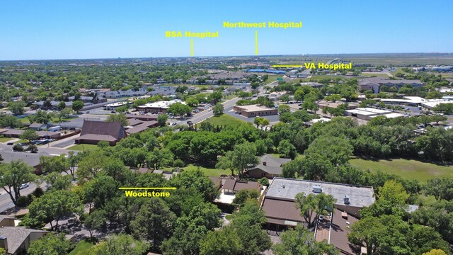 6 Woodstone St, Amarillo, TX 79106 - aerial perspective of suburban area