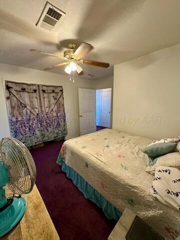 1512 N Tyler St, Amarillo, TX 79107 - bedroom featuring carpet flooring and a ceiling fan