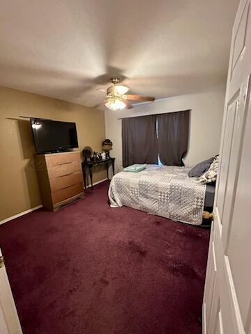 1512 N Tyler St, Amarillo, TX 79107 - bedroom with carpet and a ceiling fan