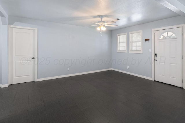 3804 NE 26th Ave, Amarillo, TX 79107 - foyer entrance with a ceiling fan and baseboards