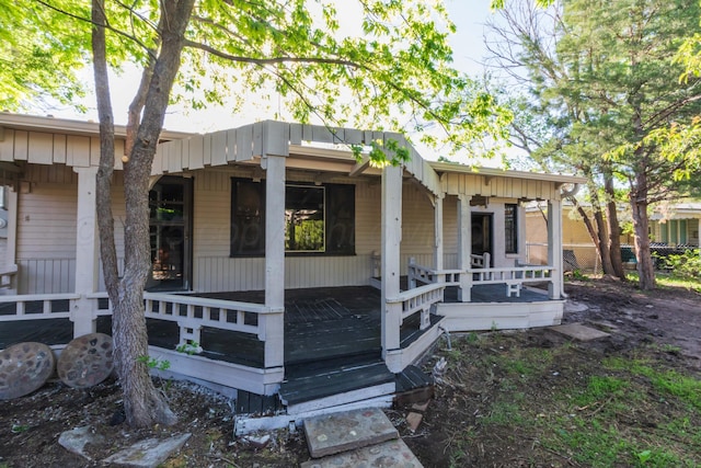 exterior space featuring a porch