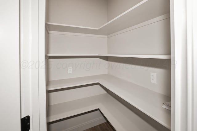 view of storage area