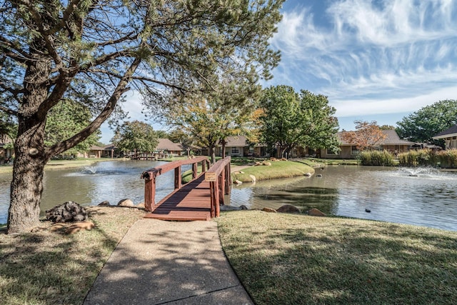 3000 Fleetwood Dr, Amarillo, TX 79109 - dock area featuring a water view and a yard