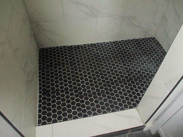 bathroom view of a tile shower