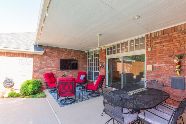 7821 Covington Pkwy, Amarillo, TX 79121 - view of patio with an outdoor hangout area and outdoor dining space
