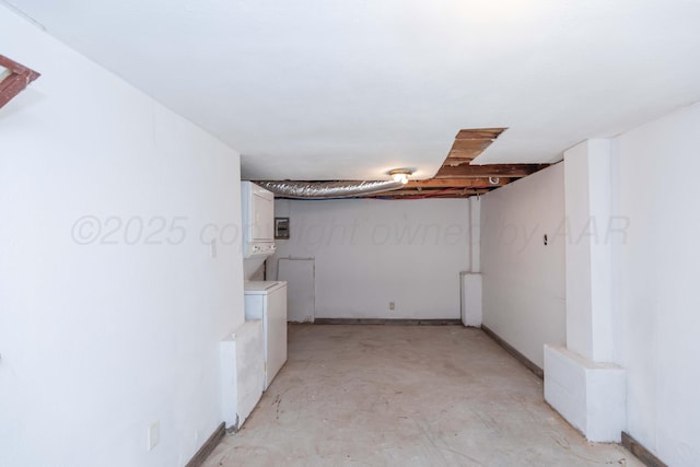 233 Doucette Dr, Howardwick, TX 79226 - finished below grade area with stacked washer / dryer