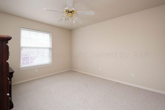 4502 Chesapeake Pl, Amarillo, TX 79119 - carpeted empty room featuring baseboards and ceiling fan