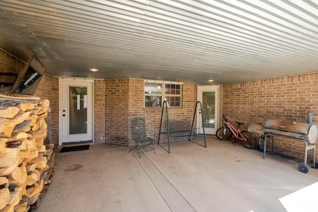 view of patio with grilling area