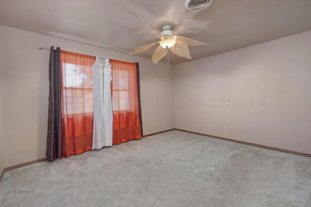 6814 Blacksmith Ln, Amarillo, TX 79109 - carpeted empty room with ceiling fan and baseboards