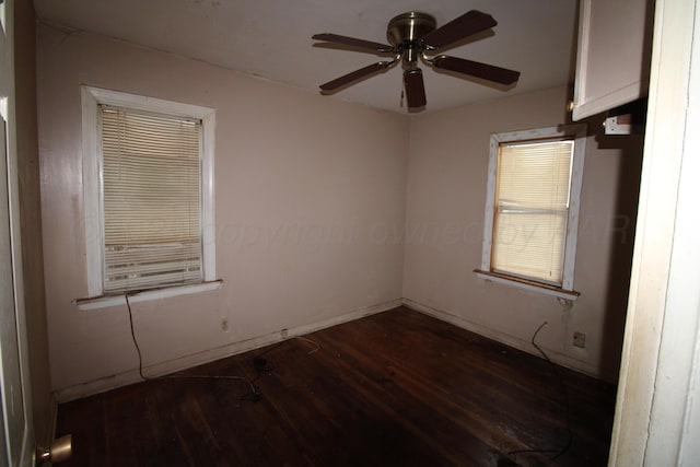 1720 S Highland St, Amarillo, TX 79103 - spare room featuring wood finished floors and a ceiling fan