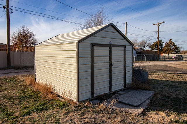 view of outdoor structure