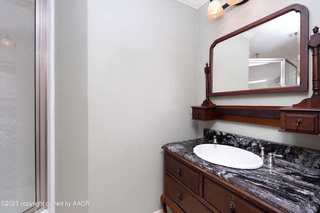 2802 S Hughes St, Amarillo, TX 79109 - full bathroom featuring a shower stall and vanity